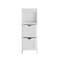 Flash Furniture Dune Farmhouse Bathroom Storage Organizer w/Two Removable Drawers and Open Display Shelf in White FS-BATH-4-WH-GG - alternate 2